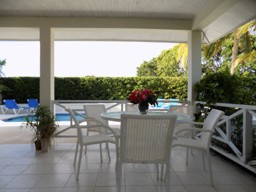 Alamanda Villa's L-Shaped Patio Around The Pool.